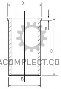 Гильза цилиндра (сухая) OM601/602/603 Sprinter Goetze 14-026380-00