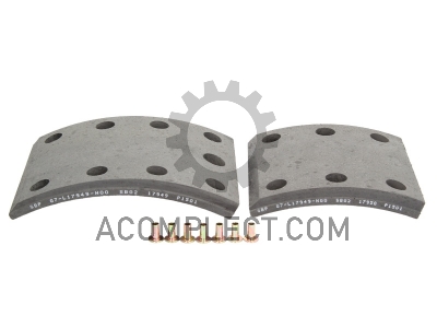 Накладки тормозные 2р-т (130мм) (с закл.) 814 (R19.5) Knecht 65202820A8RV