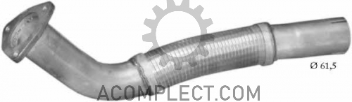 Труба выхлопная (с гофрой) 814 Polmostrov 69.62
