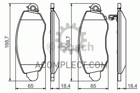 Колодки тормозные (передние) Ford Bosch BO 0986494047
