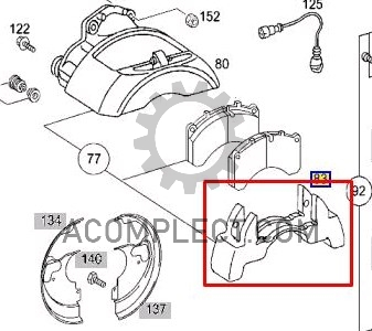 РМК суппорта (скоба) Atego+ (б/у) Mercedes-Benz 0004213006