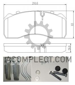 Колодки тормозные (29095) R19.5 Mega 10-01-01-1815