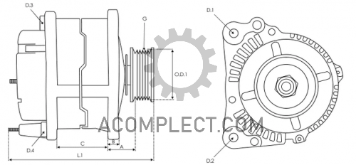 Генератор ОМ904 Atego PLUS LINE 556.017.080.010