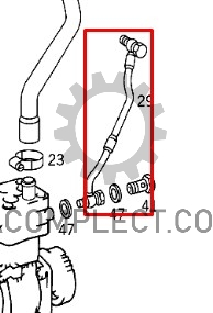 Трубка компрессора Atego+ (б/у) Mercedes-Benz 9062031102