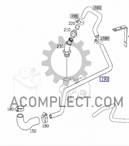 Трубка ГУР Atego+ (б/у) Mercedes-Benz 9704660065