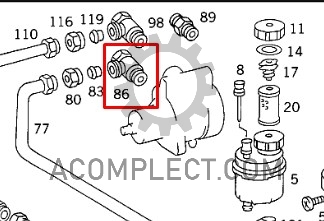 Штуцер ГУР + (б/у) Mercedes-Benz 6739900171