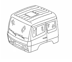 Кабина голая (со спалкой) 814+ (б/у) Mercedes-Benz 6736001205